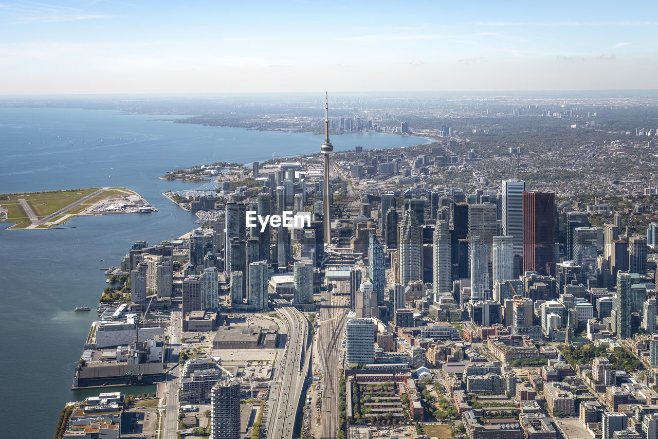 Toronto's financial district from the east part of the city