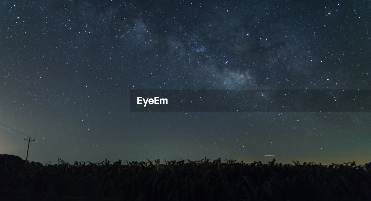 Scenic view of star field at night