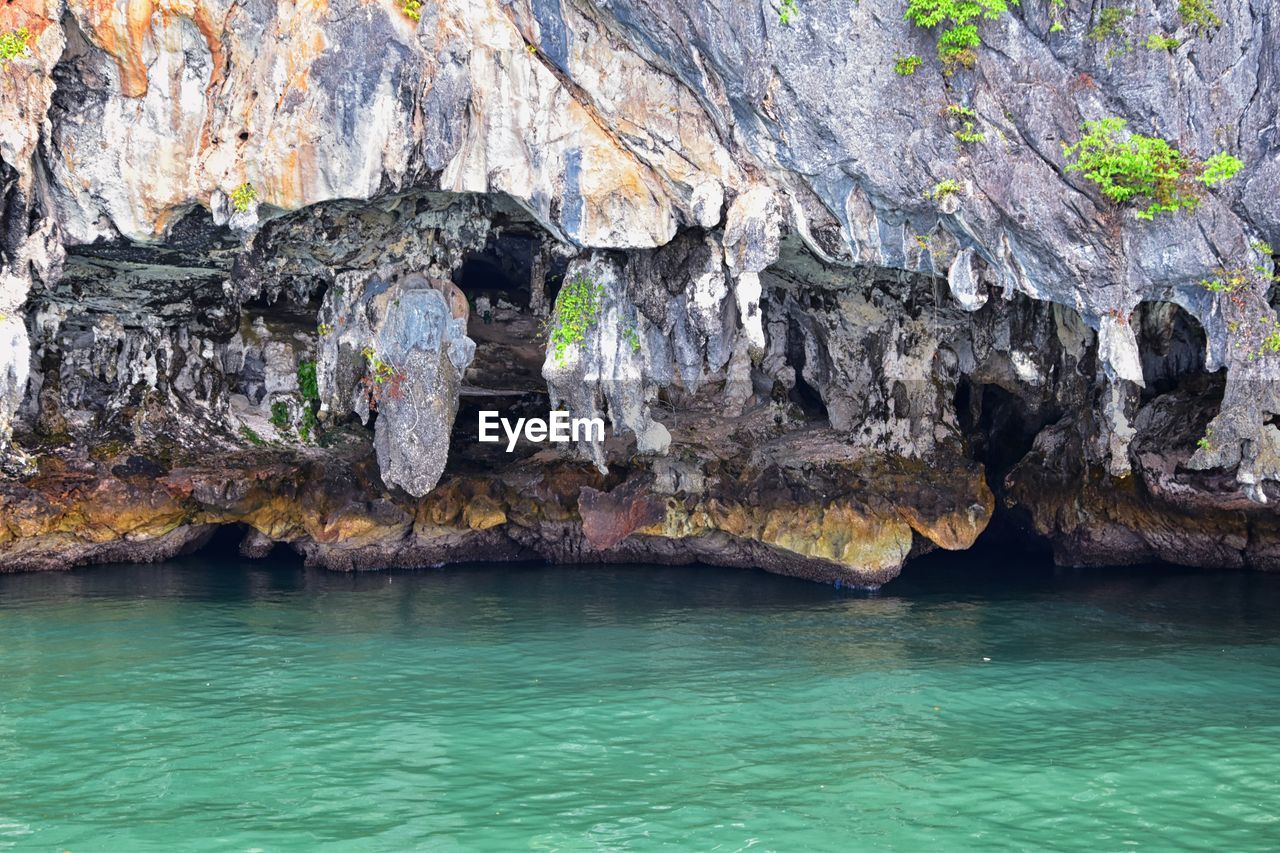 Island ocean tropical forest views near phi phi, ko rang yai, ko li pe phuket thailand asia.