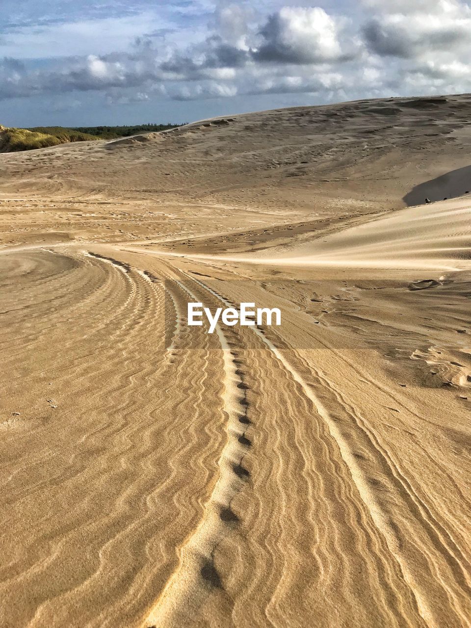 Scenic view of desert against sky