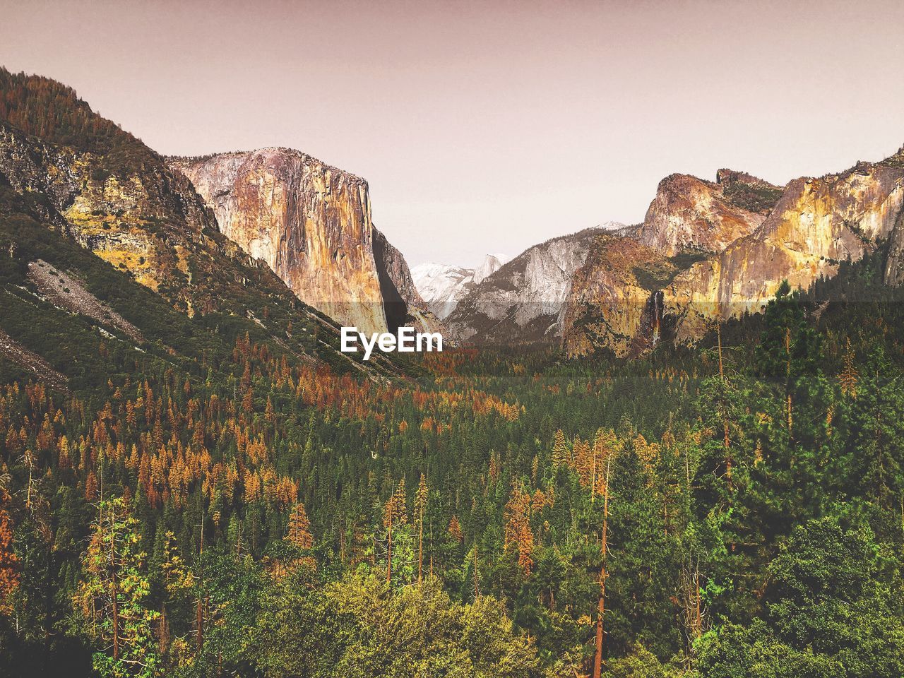 Scenic view of mountains against sky during sunset