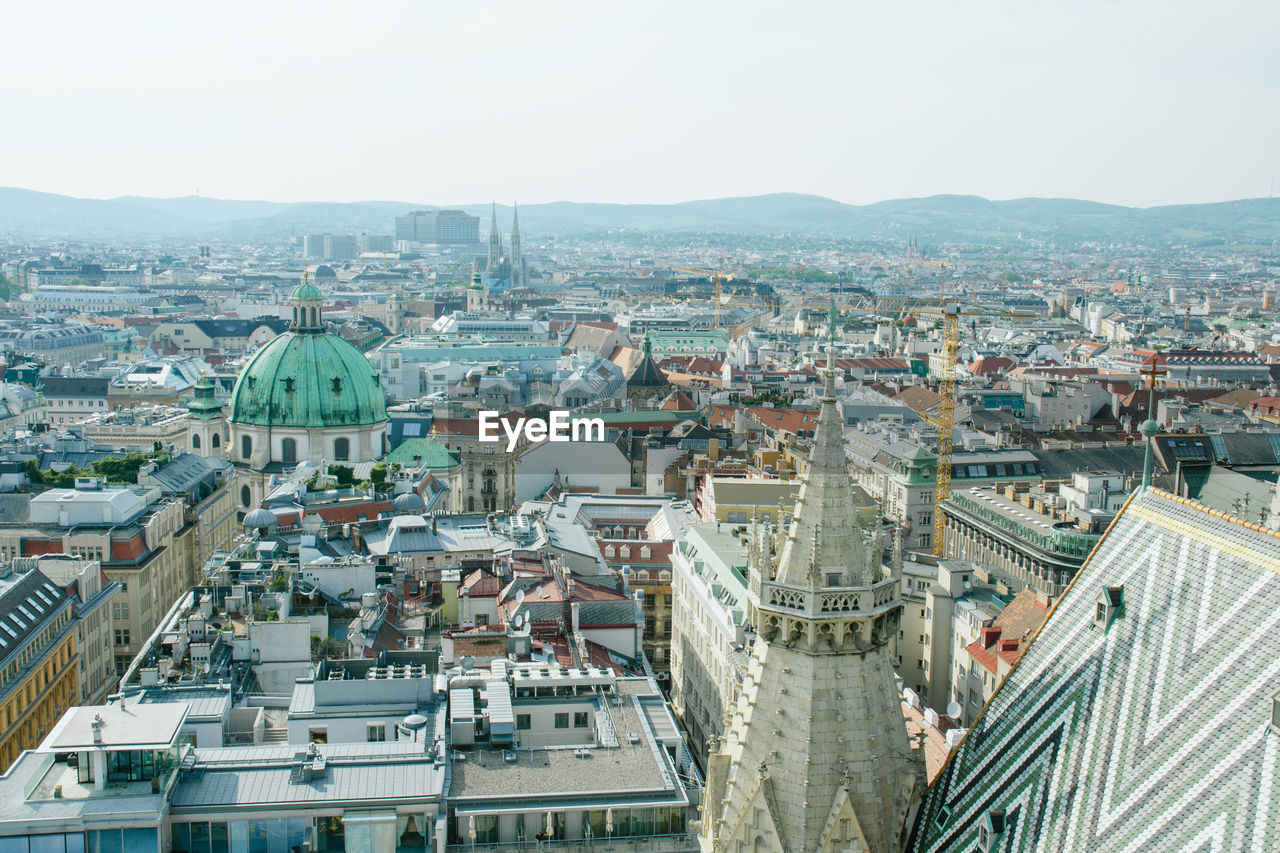 High angle view of buildings in vienna