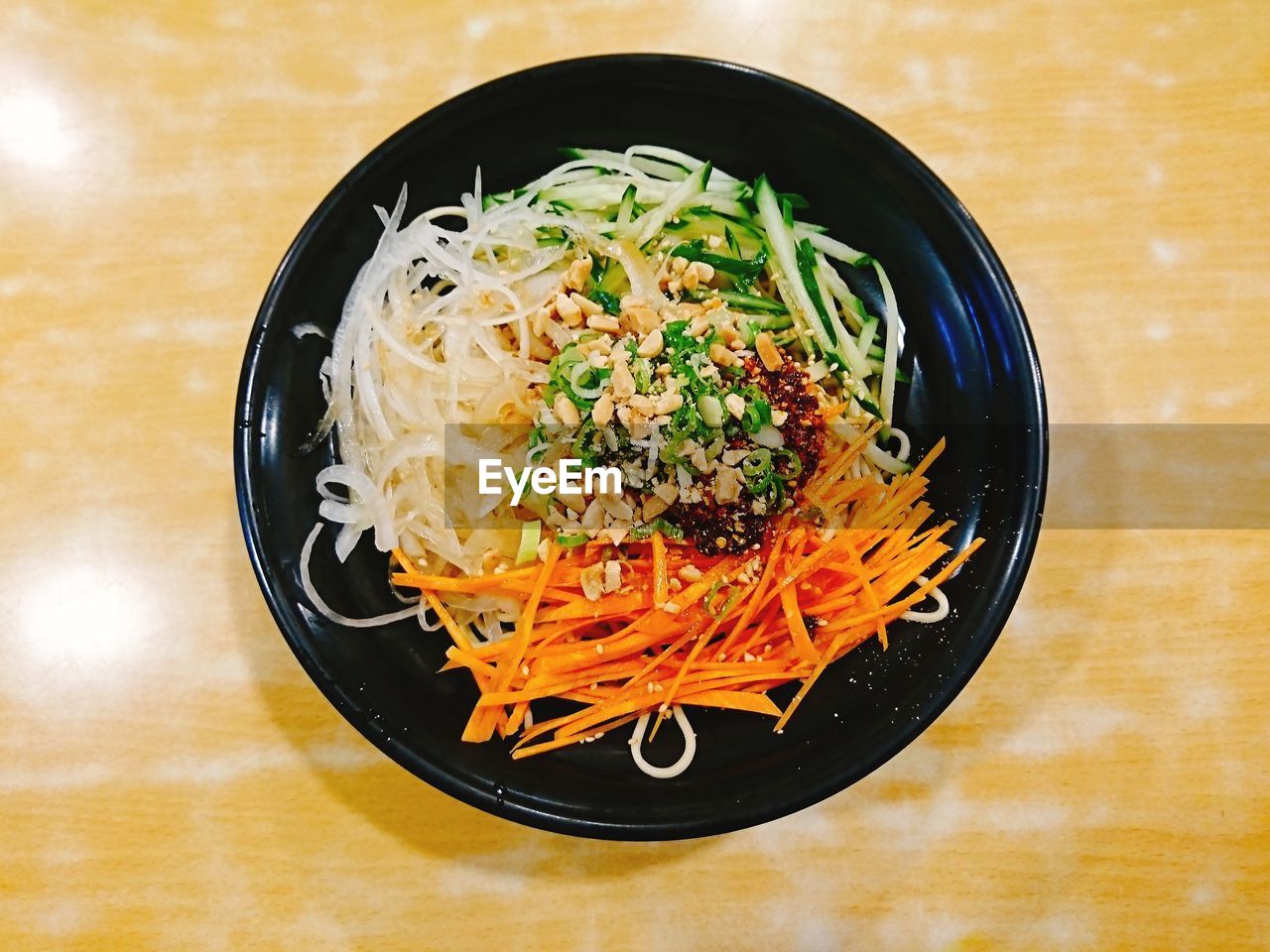 High angle view of food in bowl