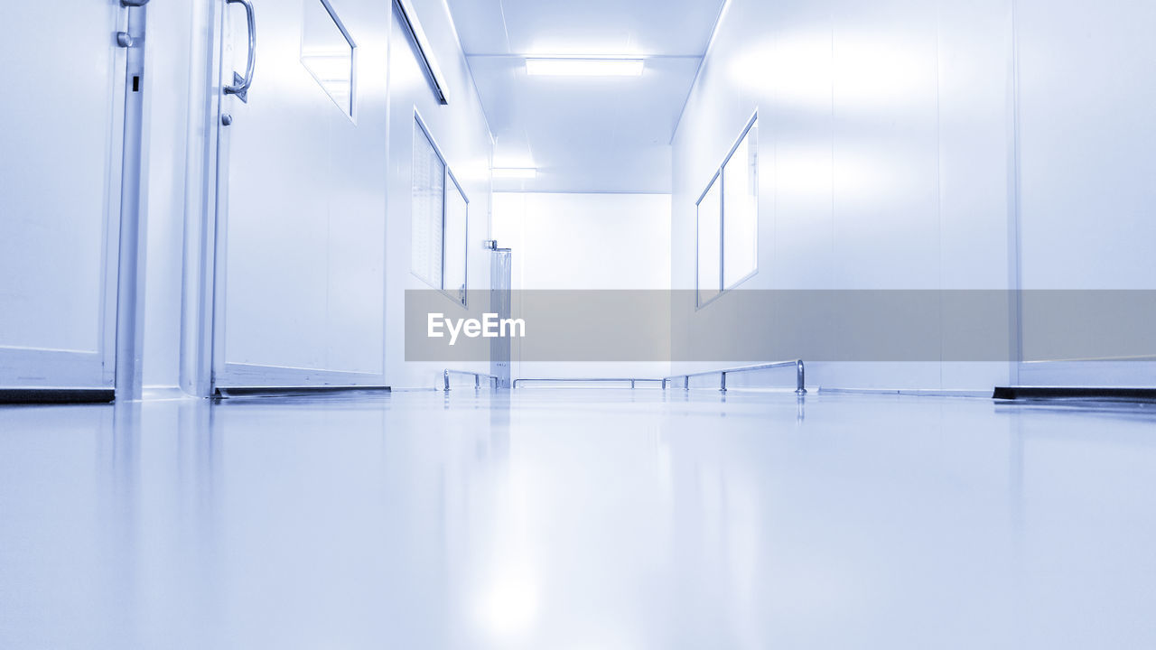 Modern laboratory interior in monotone background, hospital background, science background
