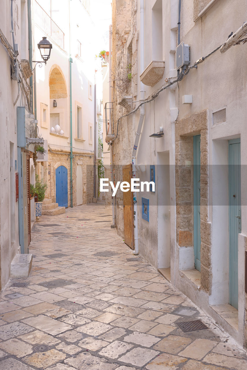 street amidst buildings in town