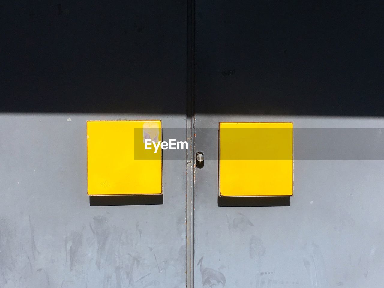 Close-up of yellow door