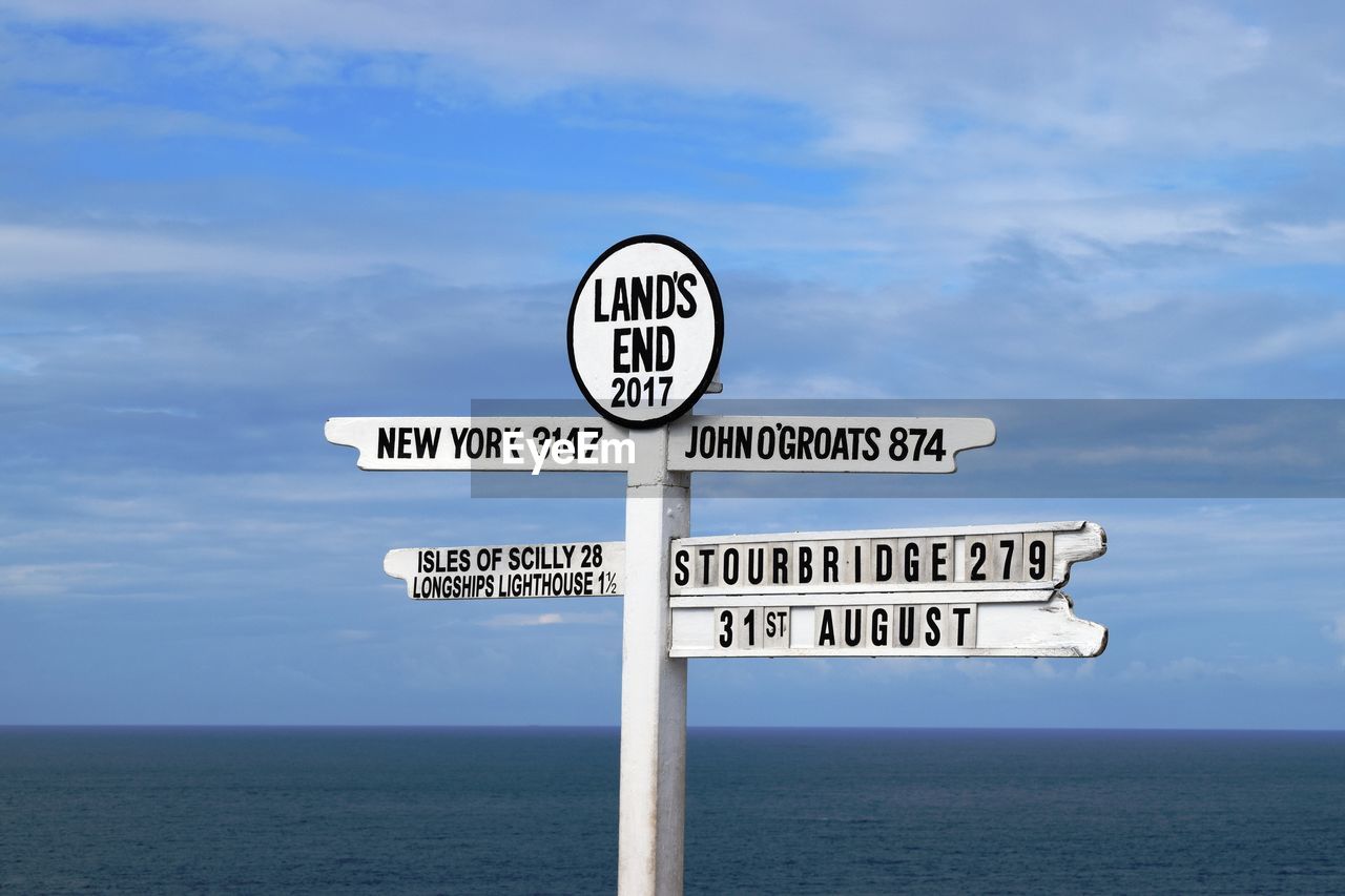 Lands end sign post 