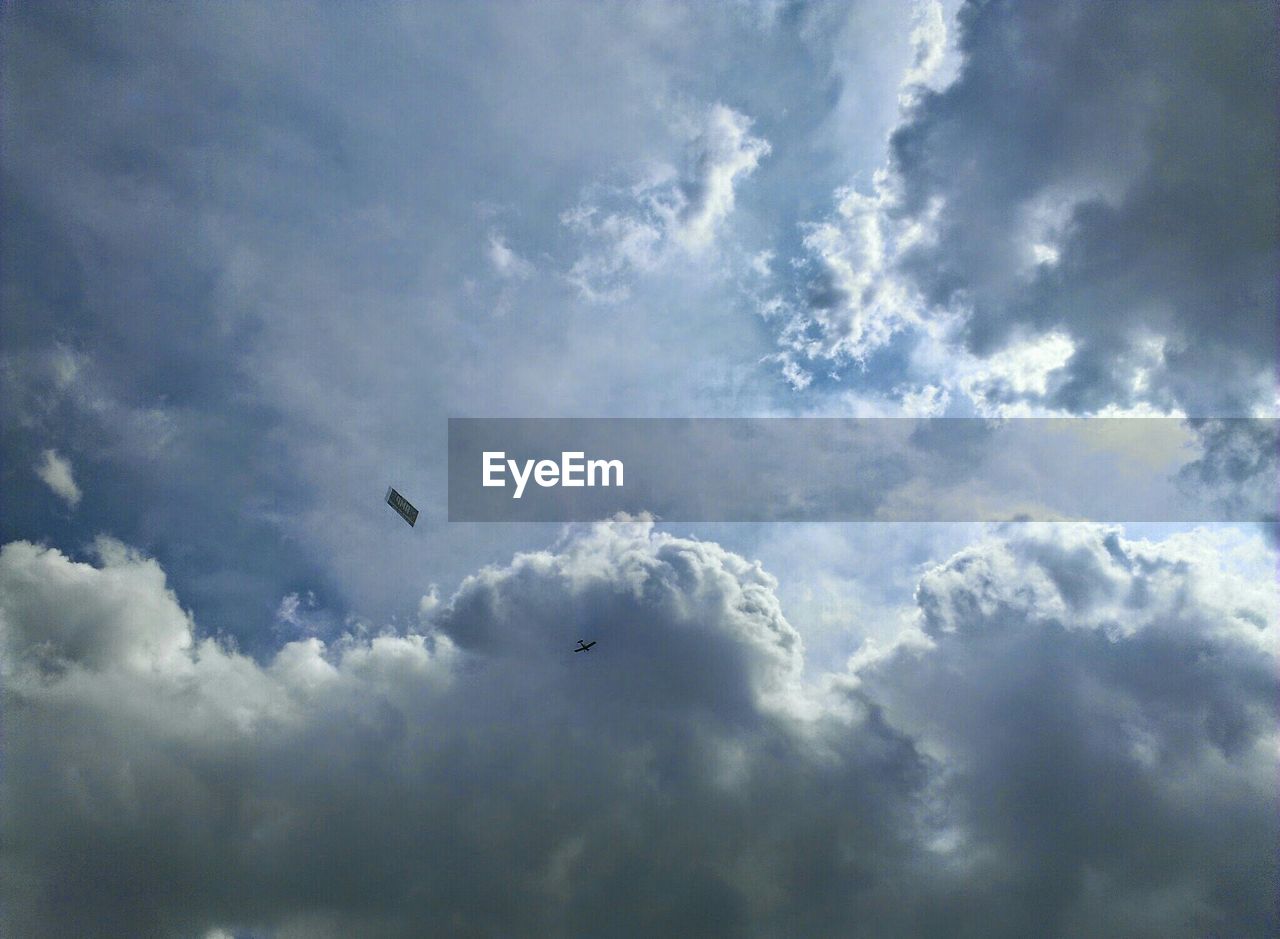 Low angle view of sky and clouds