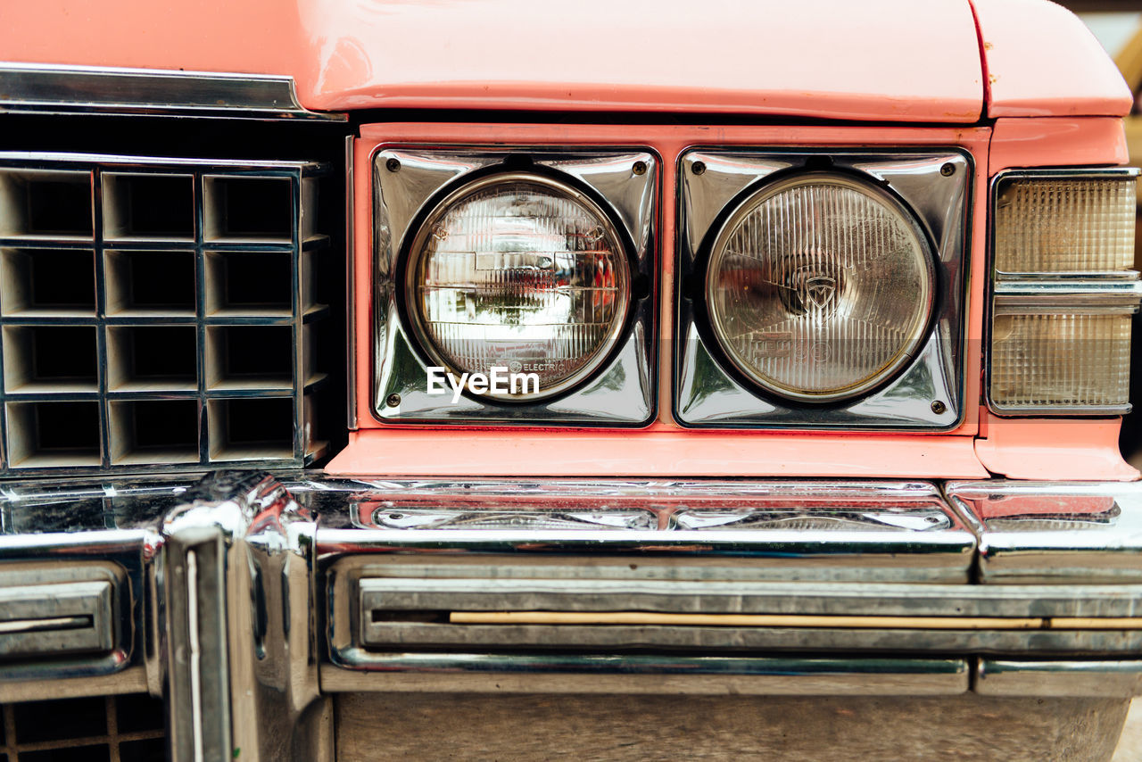 Close-up of vintage car