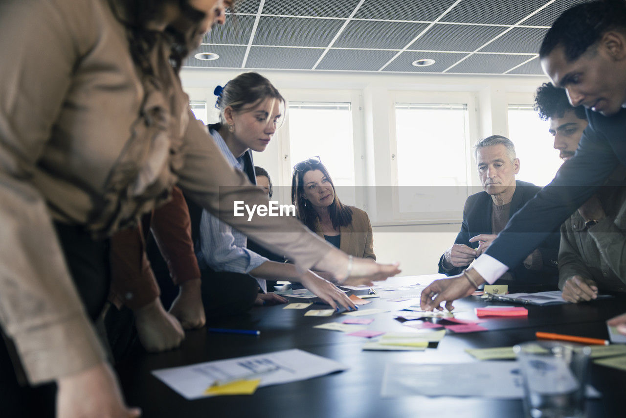 Group of business people during meeting in office