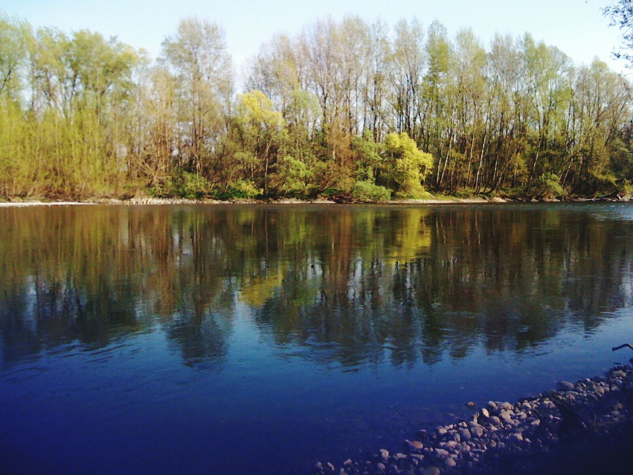 SCENIC VIEW OF CALM LAKE