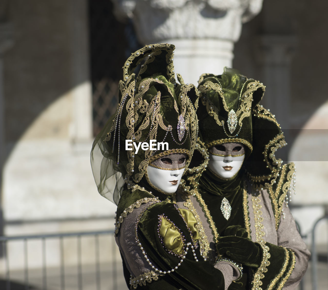 Women wearing masks during carnival