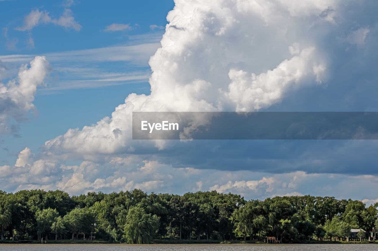 cloud, sky, tree, plant, nature, environment, water, beauty in nature, horizon, landscape, scenics - nature, no people, lake, land, outdoors, day, blue, travel, tranquility, forest, cloudscape, travel destinations