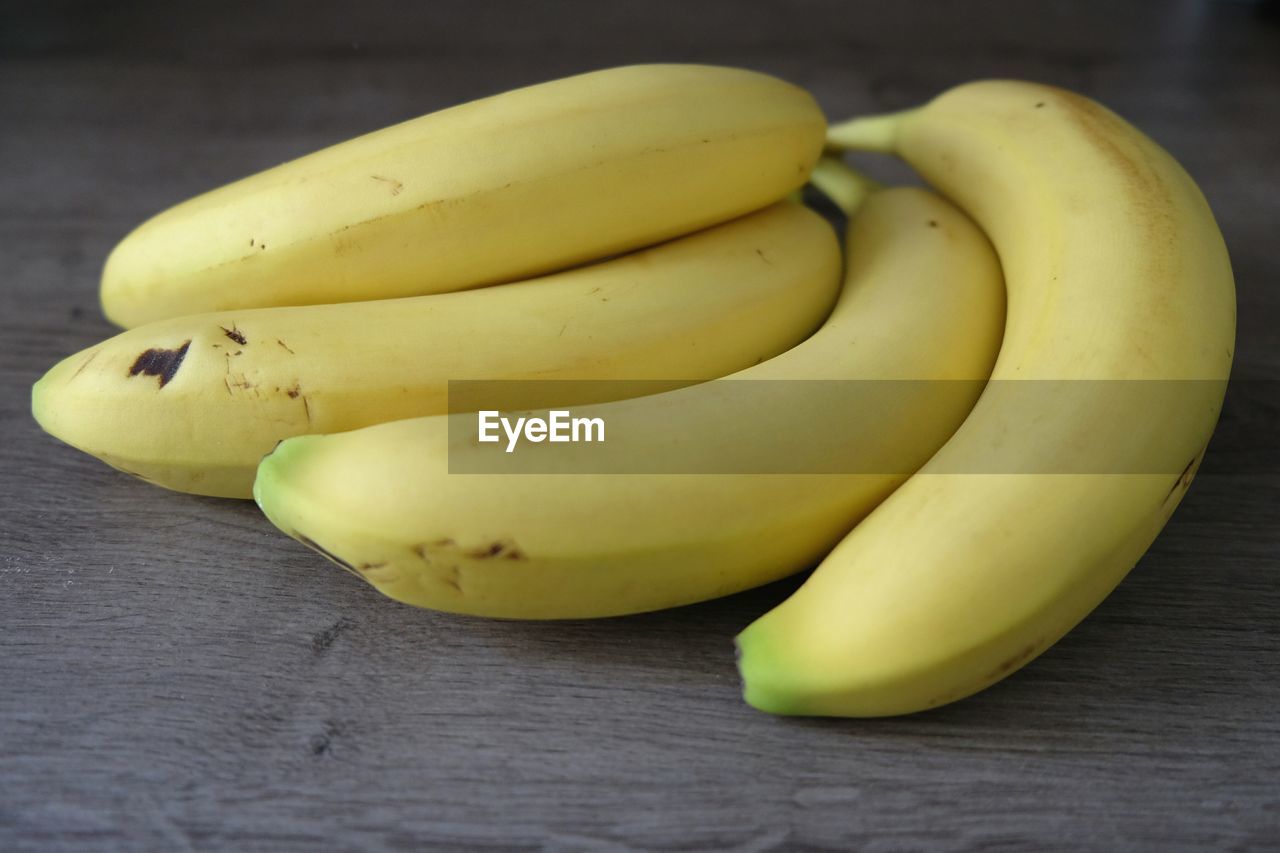 Close-up of bananas on table