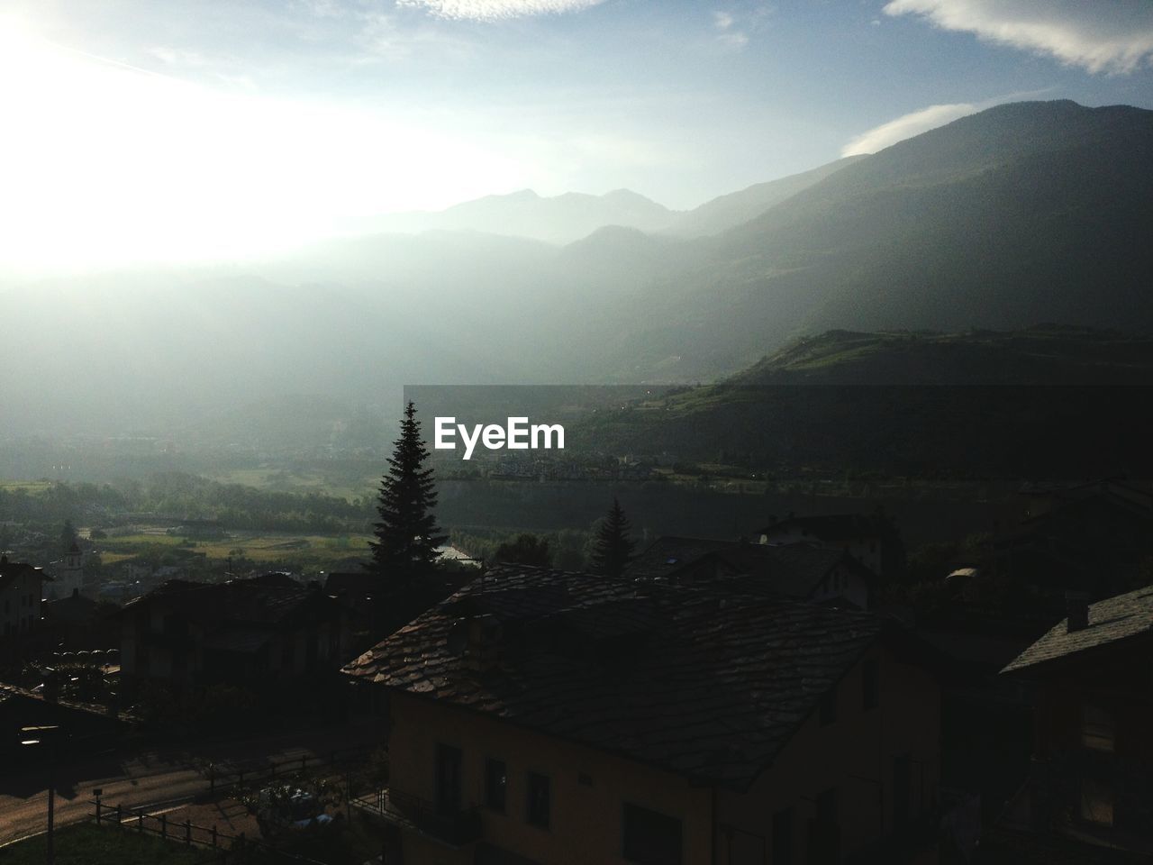 SUNSET OVER MOUNTAINS