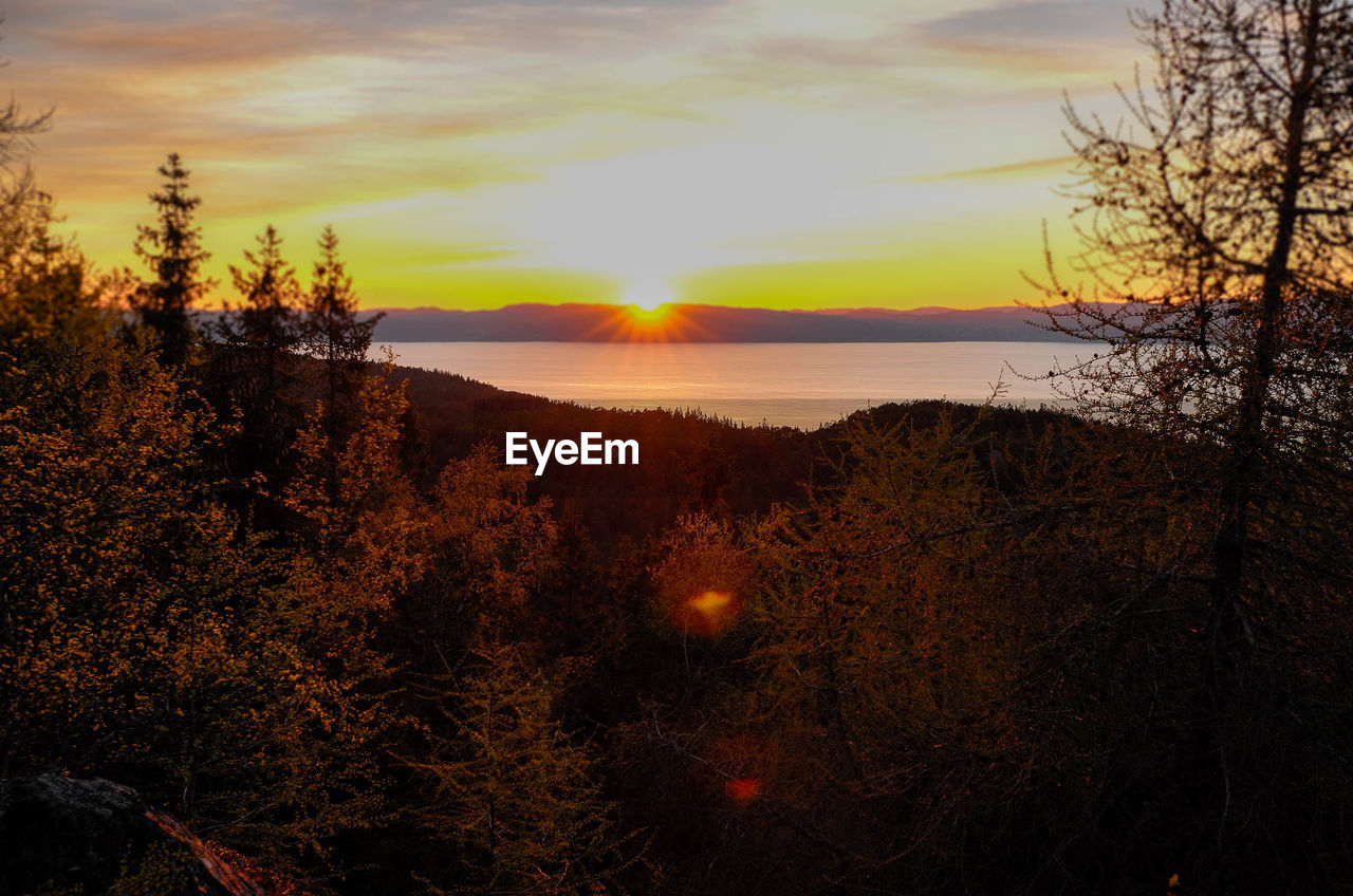 SCENIC VIEW OF SUNSET OVER LANDSCAPE