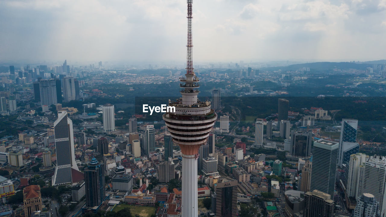 Aerial view of kuala lumpur city