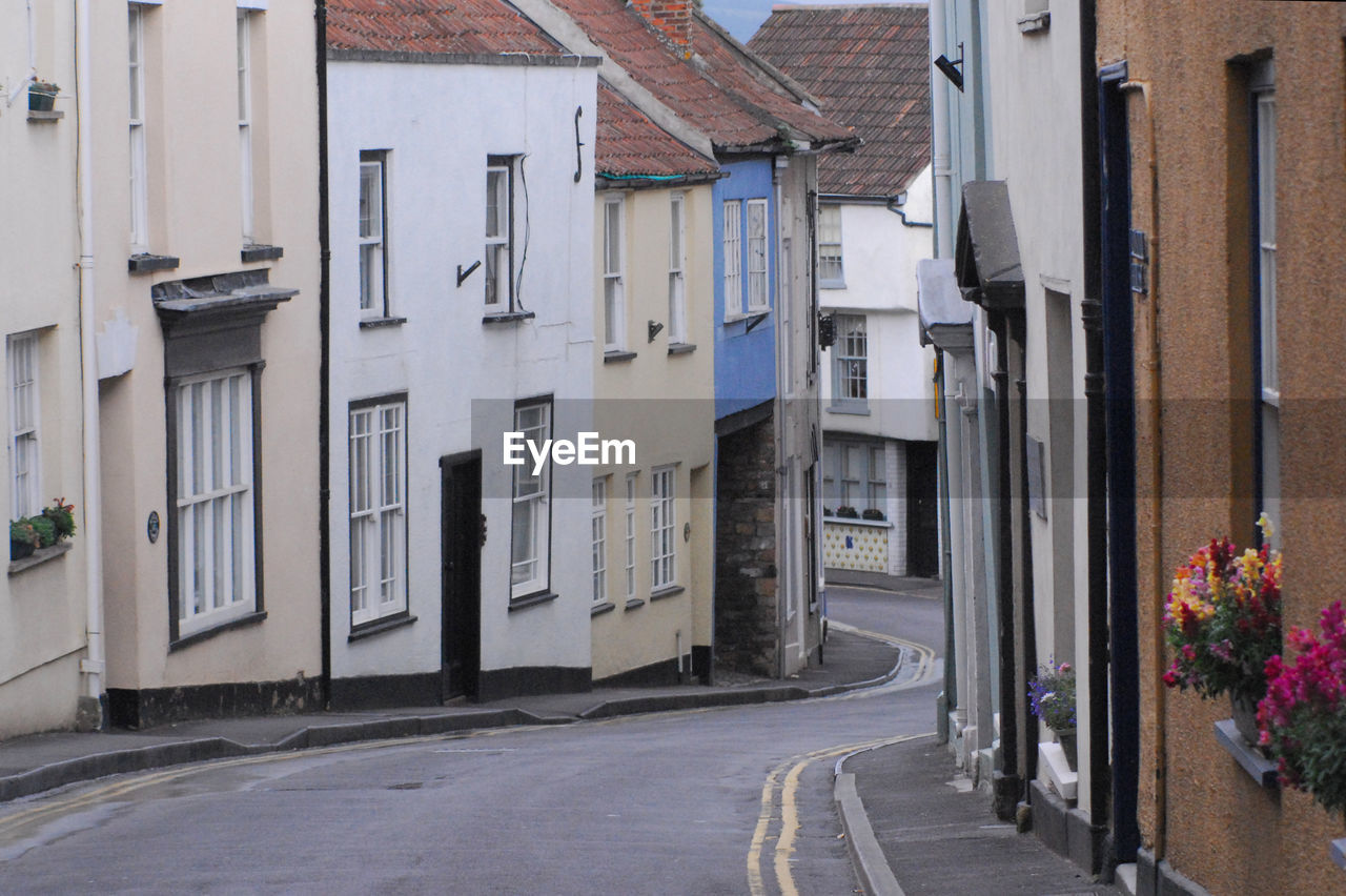 STREET AMIDST BUILDINGS