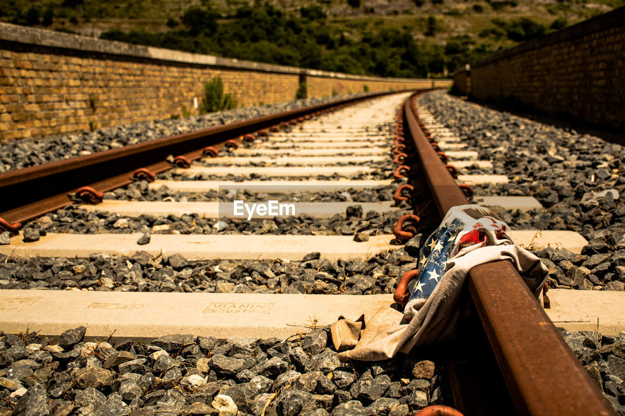 Close-up of railroad tracks