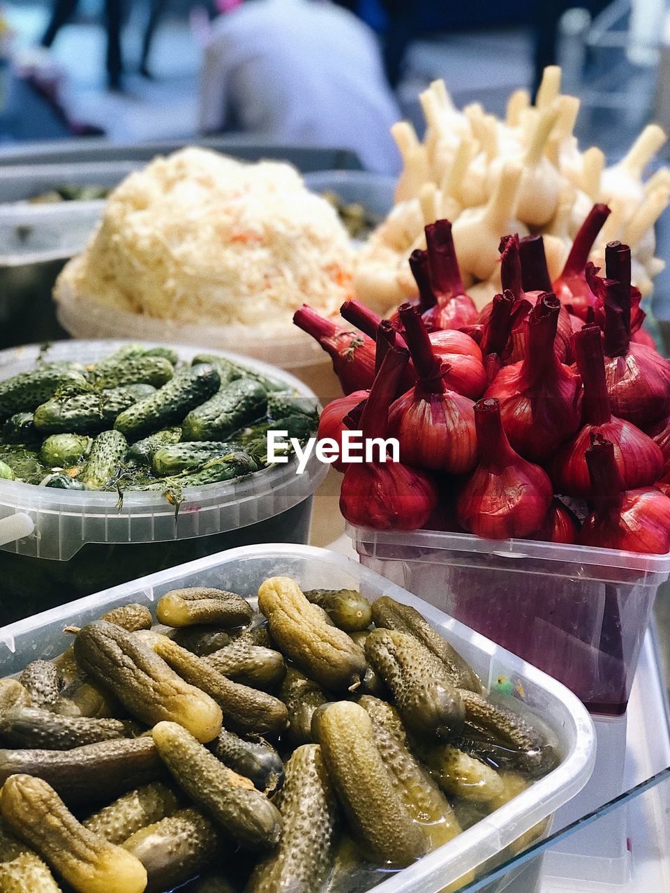 Close-up of vegetables in plate on table