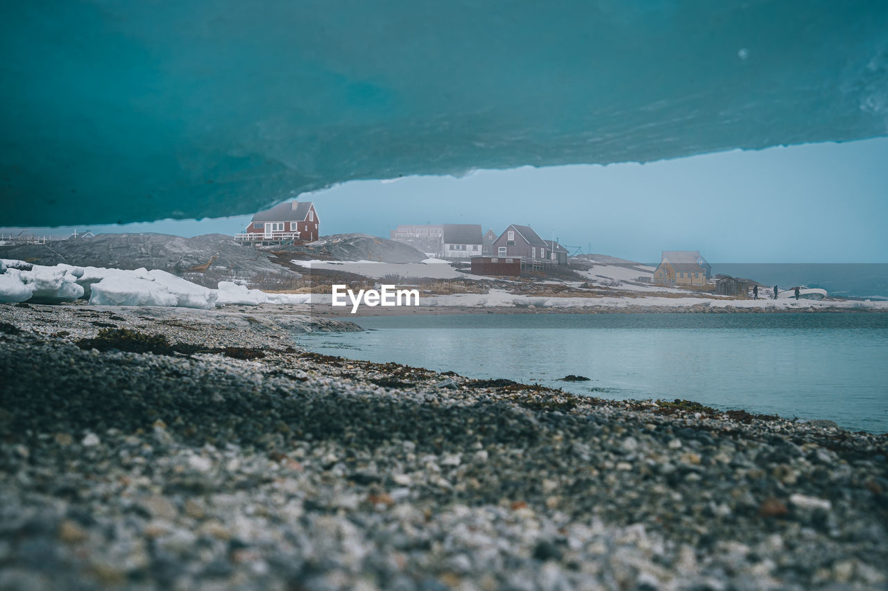 Ice, gravel and houses, greenland