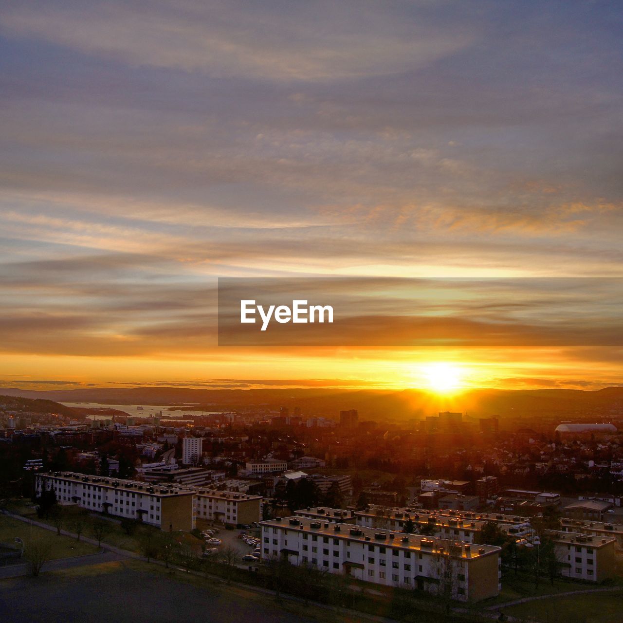 Cityscape at sunset