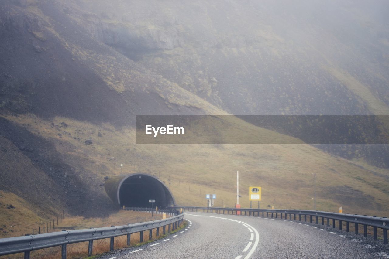 Road passing through mountains