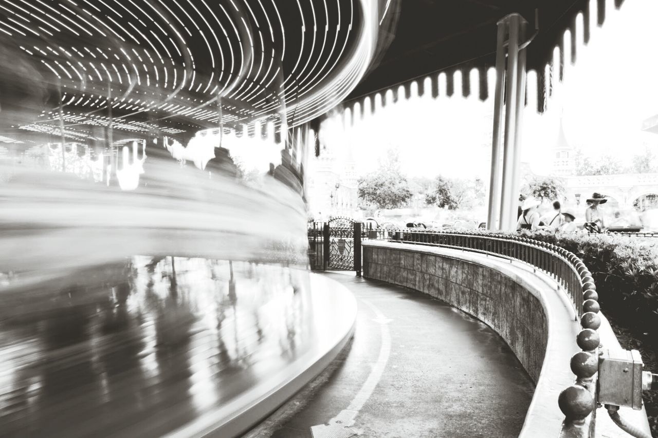 Merry-go-round in motion