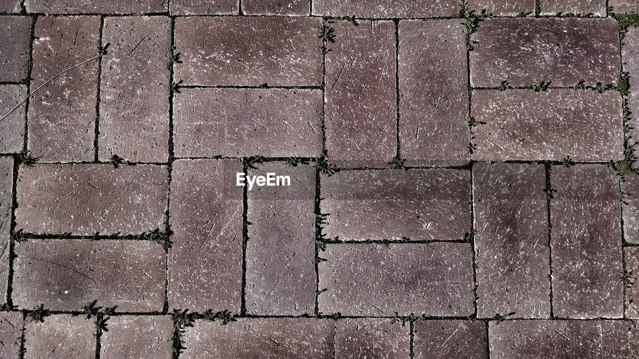 Full frame shot of paved walkway