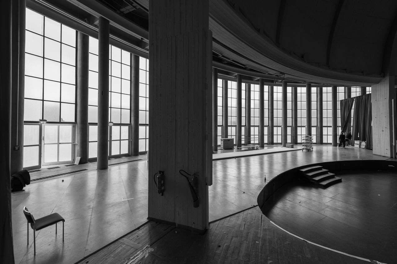 indoors, window, architecture, black and white, black, monochrome, built structure, monochrome photography, flooring, no people, glass, interior design, day, building, house, light, reflection