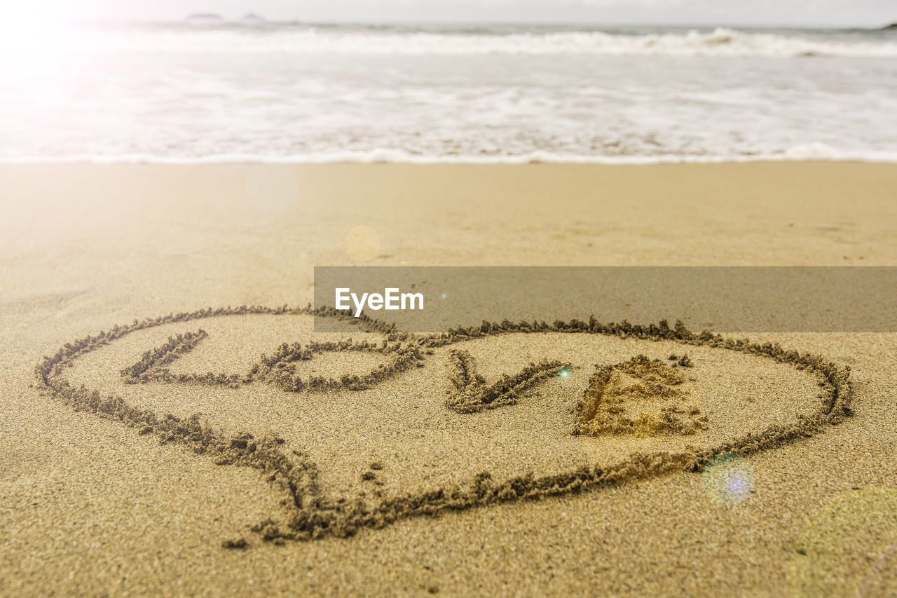 HEART SHAPE ON SAND