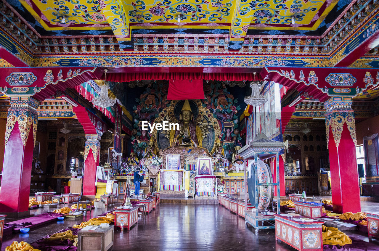 Interior of buddhist temple