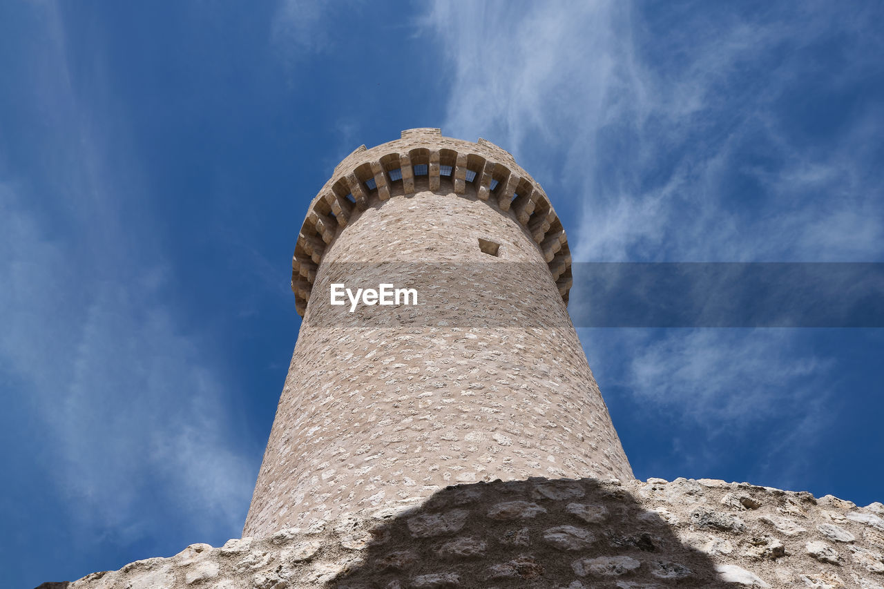 Solitary view of the tower in the medieval town of santo stefano di sessanio abruzzo