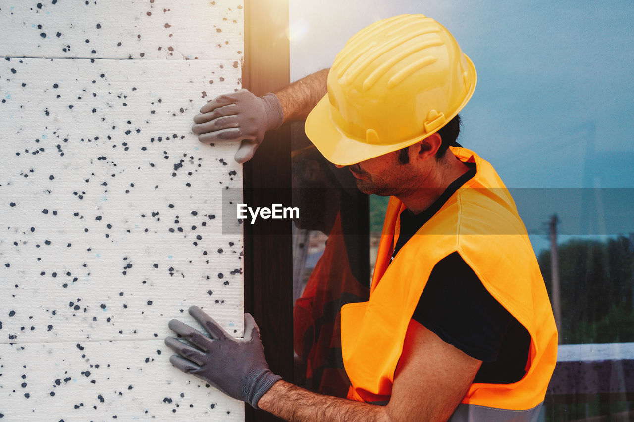 Engineer working at construction site