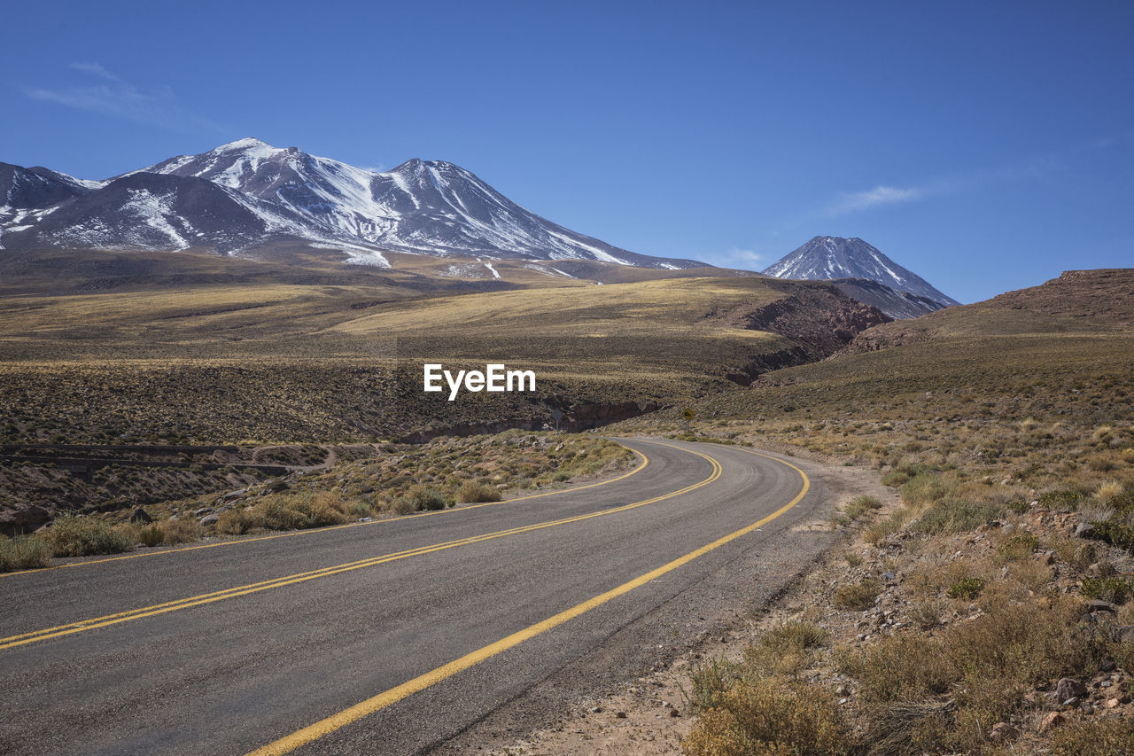 Extreme roads in atacama desert