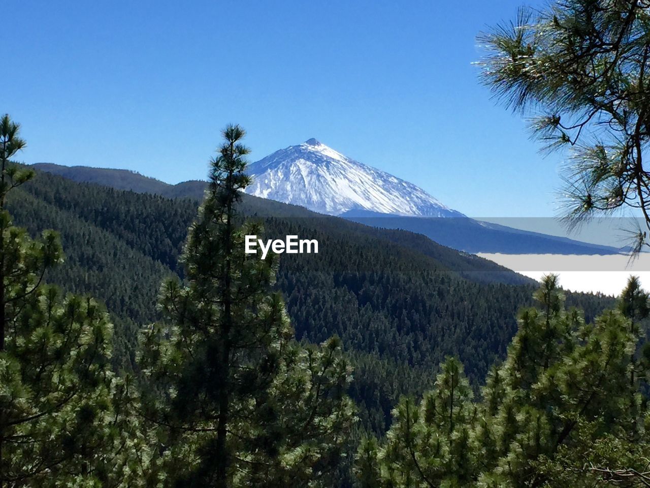 PANORAMIC VIEW OF LANDSCAPE AGAINST CLEAR BLUE SKY