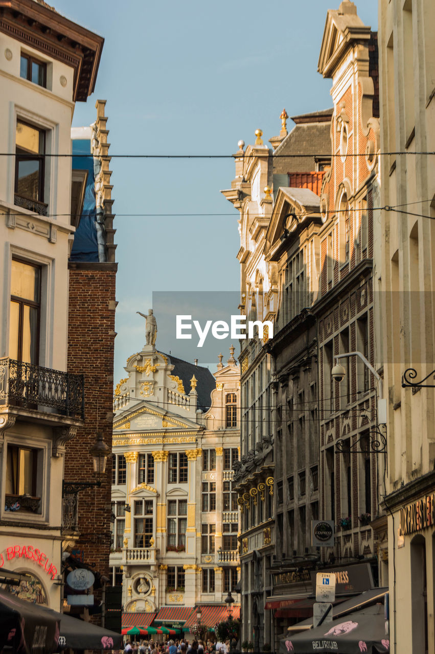 Low angle view of buildings in city