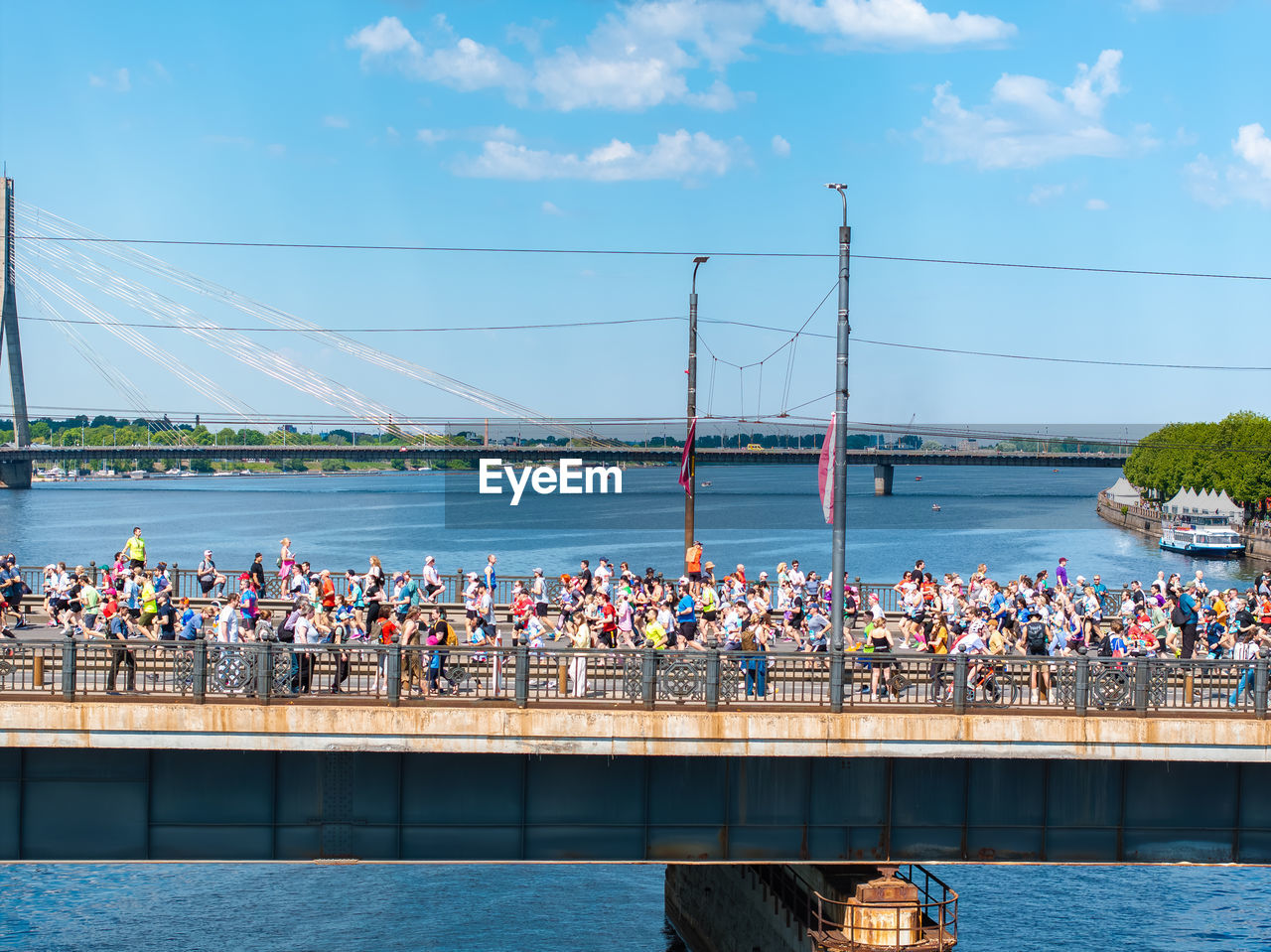 view of bridge over river