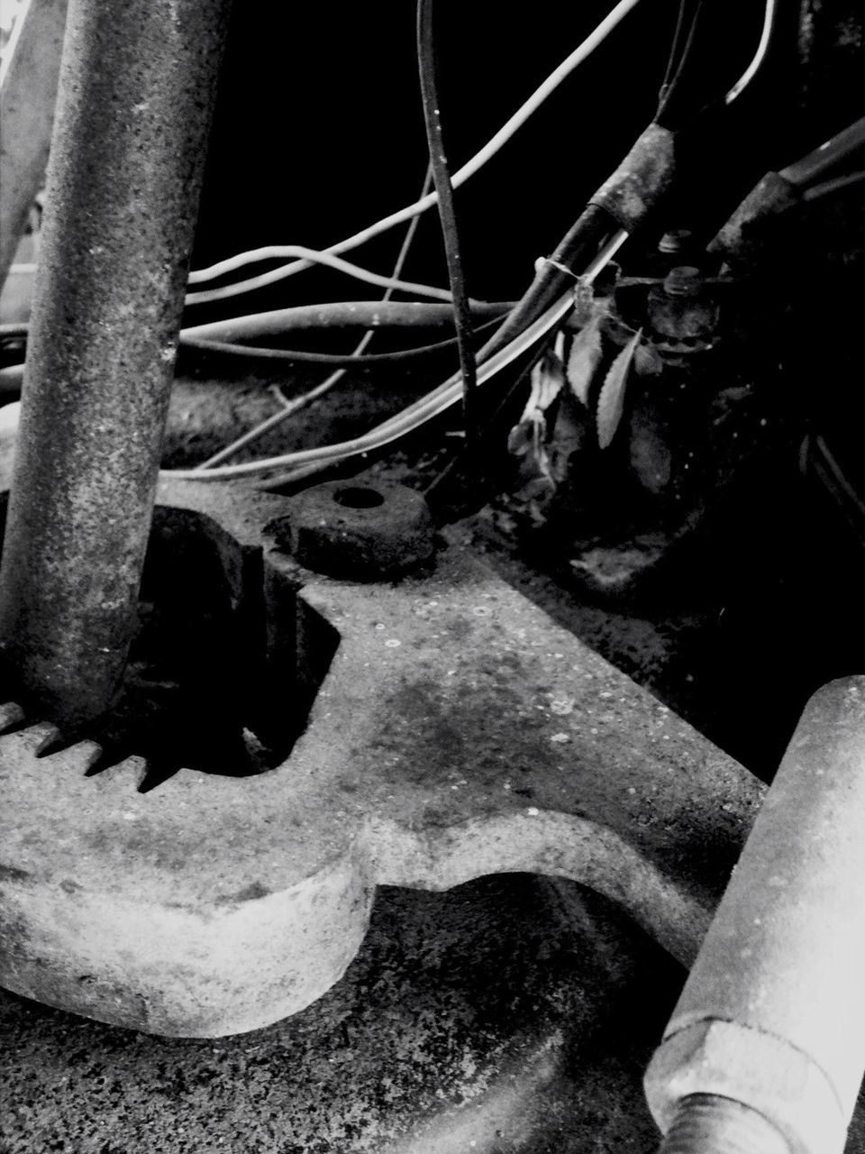 Old iron tool in detail