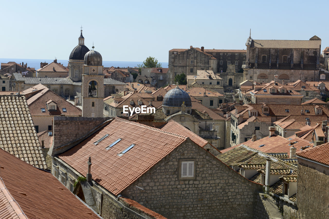 HIGH ANGLE VIEW OF BUILDINGS AGAINST SKY