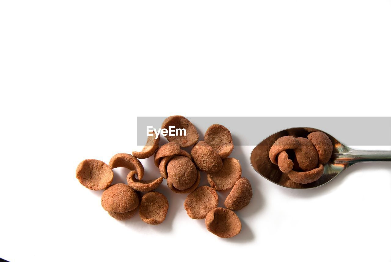 Close-up of food against white background