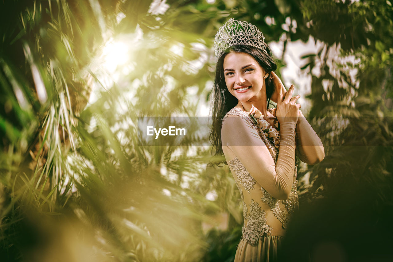 Portrait of smiling young woman