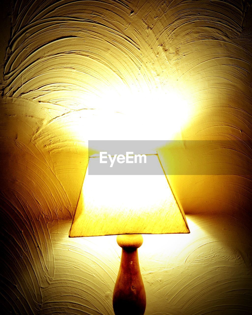 lighting equipment, illuminated, electric lamp, electricity, glowing, lamp shade, indoors, yellow, low angle view, no people, close-up, day