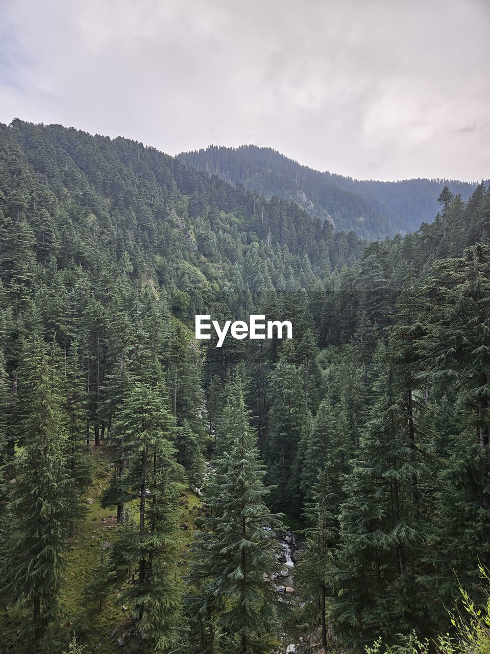 Scenic view of alpine landscape against sky in kashmir 