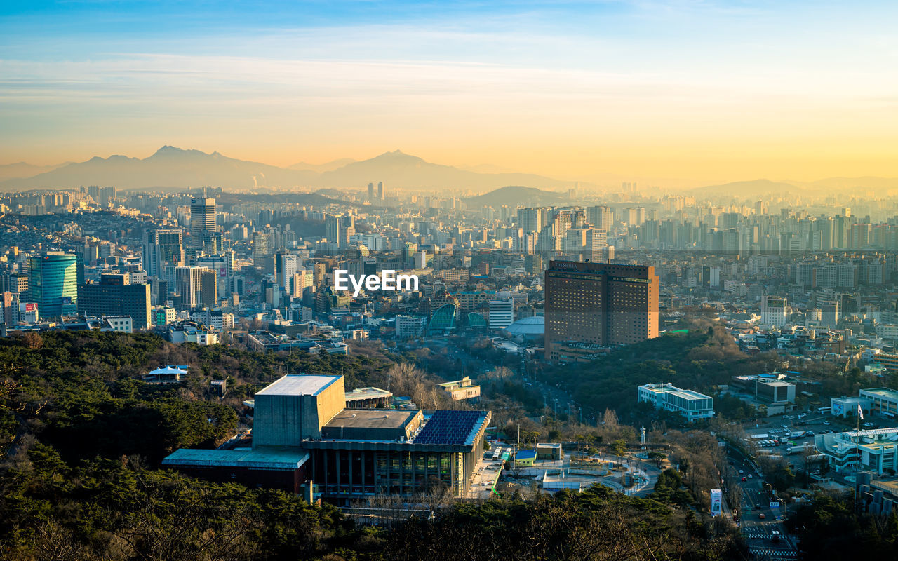 Beautiful landscape view of seoul city, seoul, south korea.
