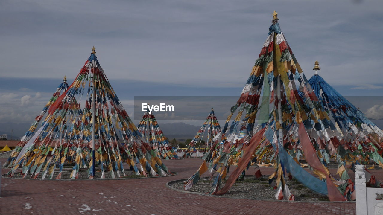 Tibetan tent and place for worship found inside the china chaka salt lake