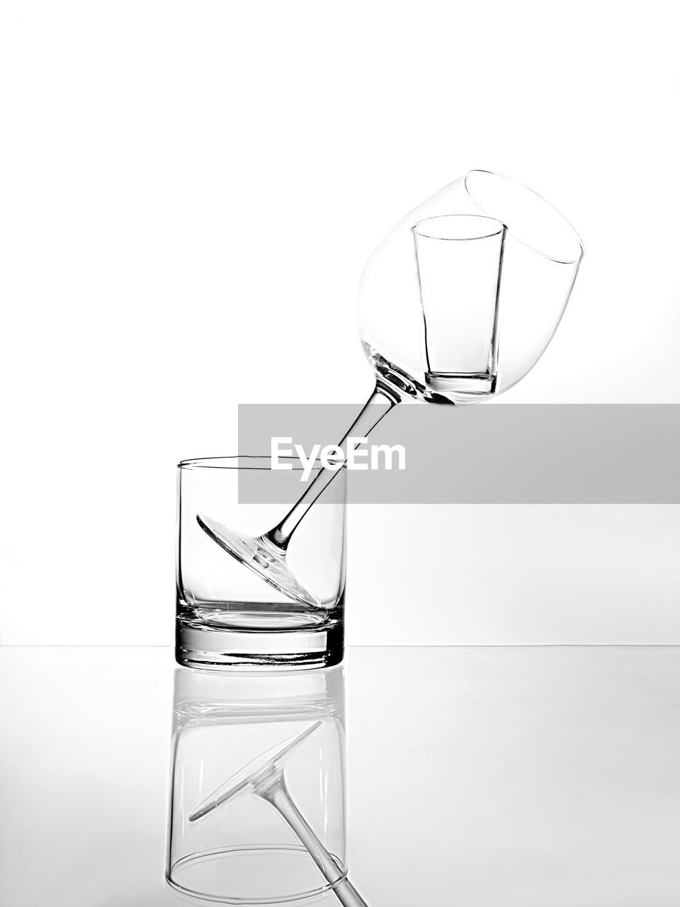 REFLECTION OF GLASS OF WATER