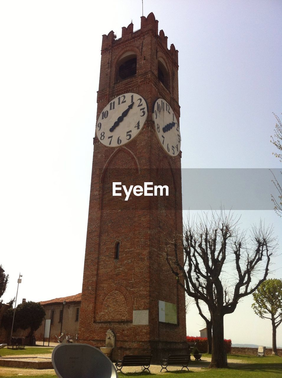 Low angle view of belvedere tower against clear sky