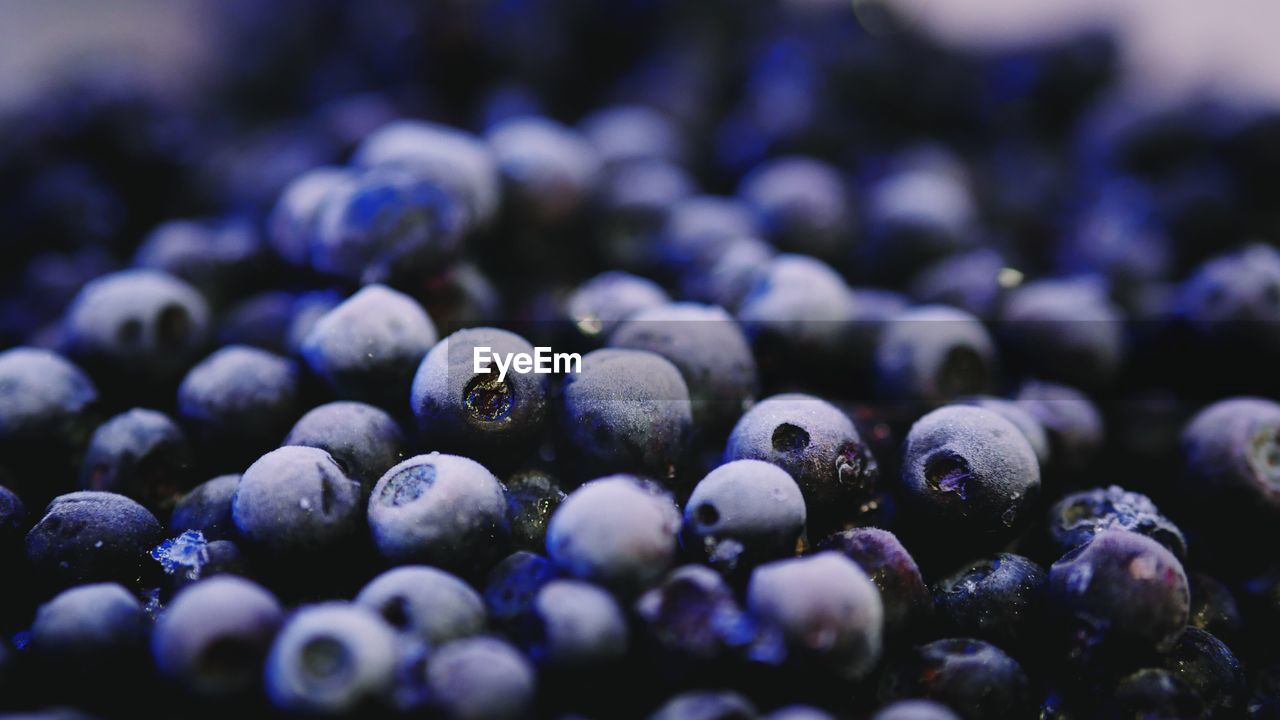 Full frame shot of blueberries for sale at market