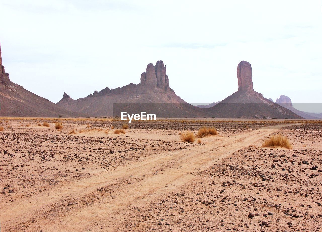 Scenic view of desert against sky